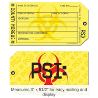 96 Pack Bulk PSI Toe Tag Party Invitations
