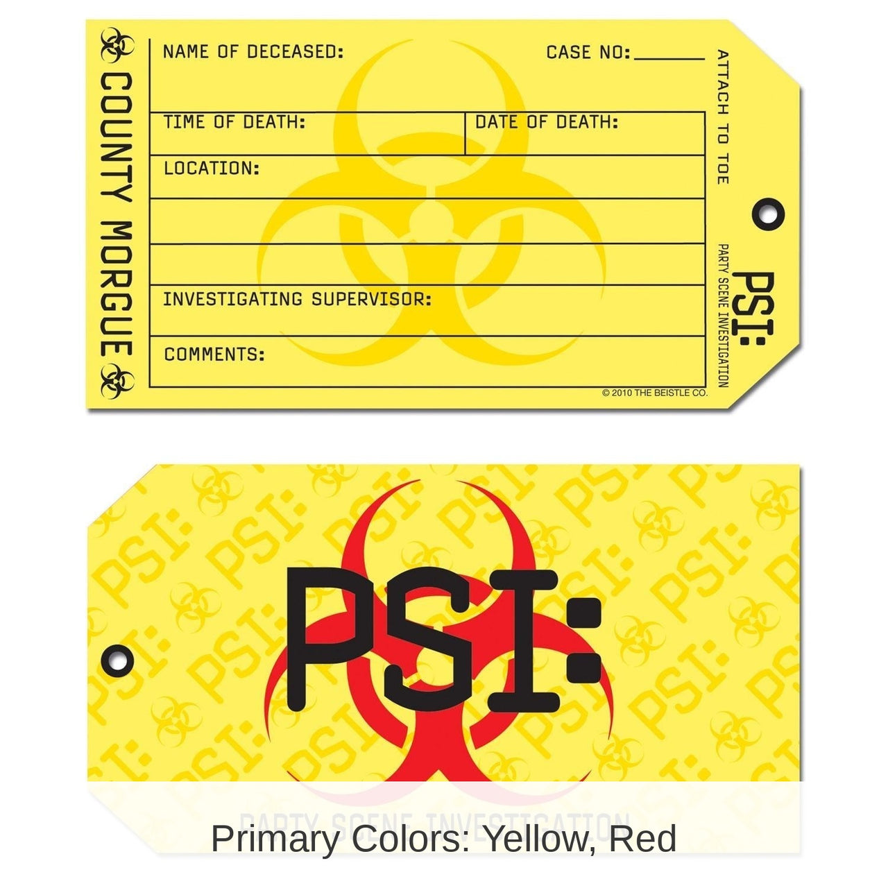 96 Pack Bulk PSI Toe Tag Party Invitations