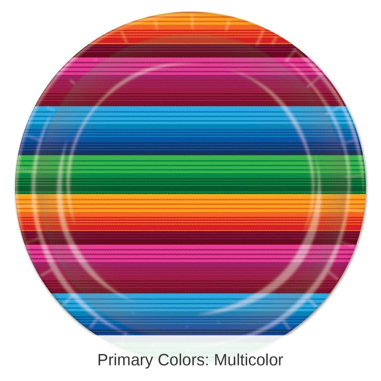 96 Pack Bulk Fiesta Paper Plates 9 inch