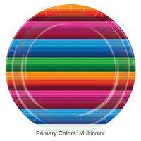 96 Pack Bulk Fiesta Paper Plates 9 inch