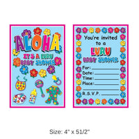 96 Pack Bulk Hula Baby Invitations