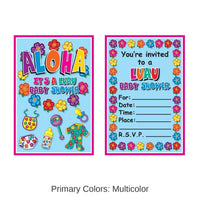 96 Pack Bulk Hula Baby Invitations