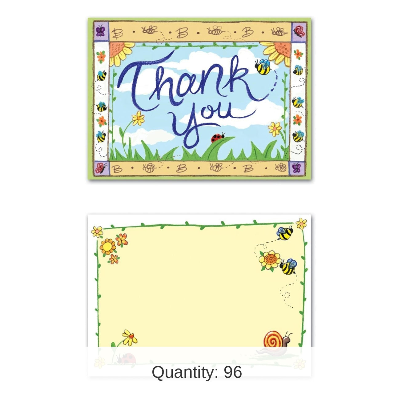 96 Pack Bulk B Is For Baby Thank You Notes