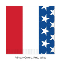 192 Pack Bulk Patriotic Beverage Napkins