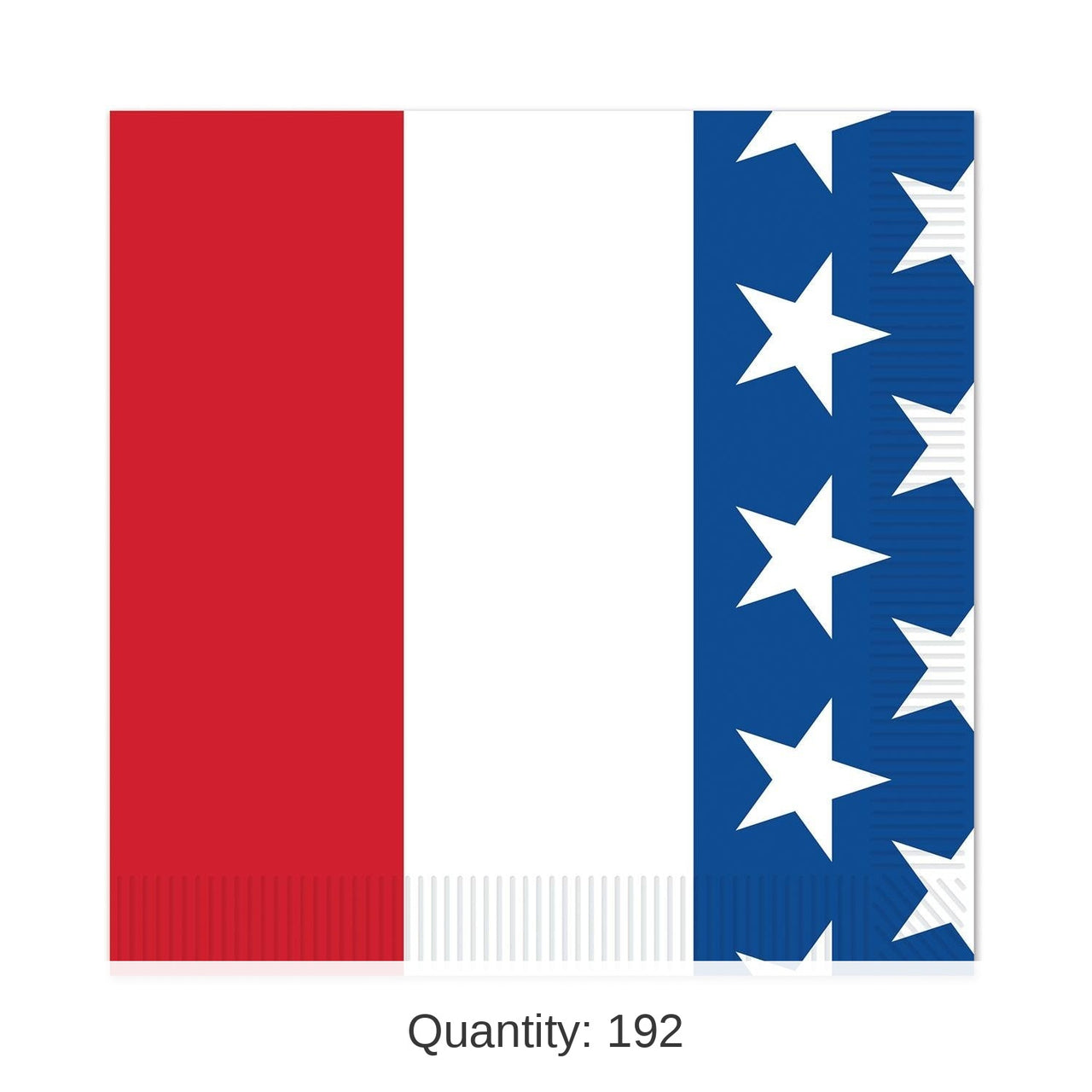 192 Pack Bulk Patriotic Beverage Napkins