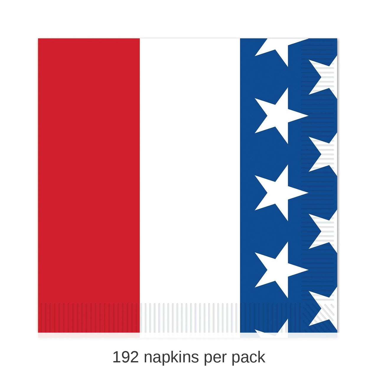 192 Pack Bulk Patriotic Beverage Napkins