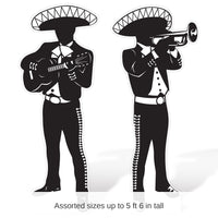8 Pack Bulk Mariachi Silhouette Stand-Ups