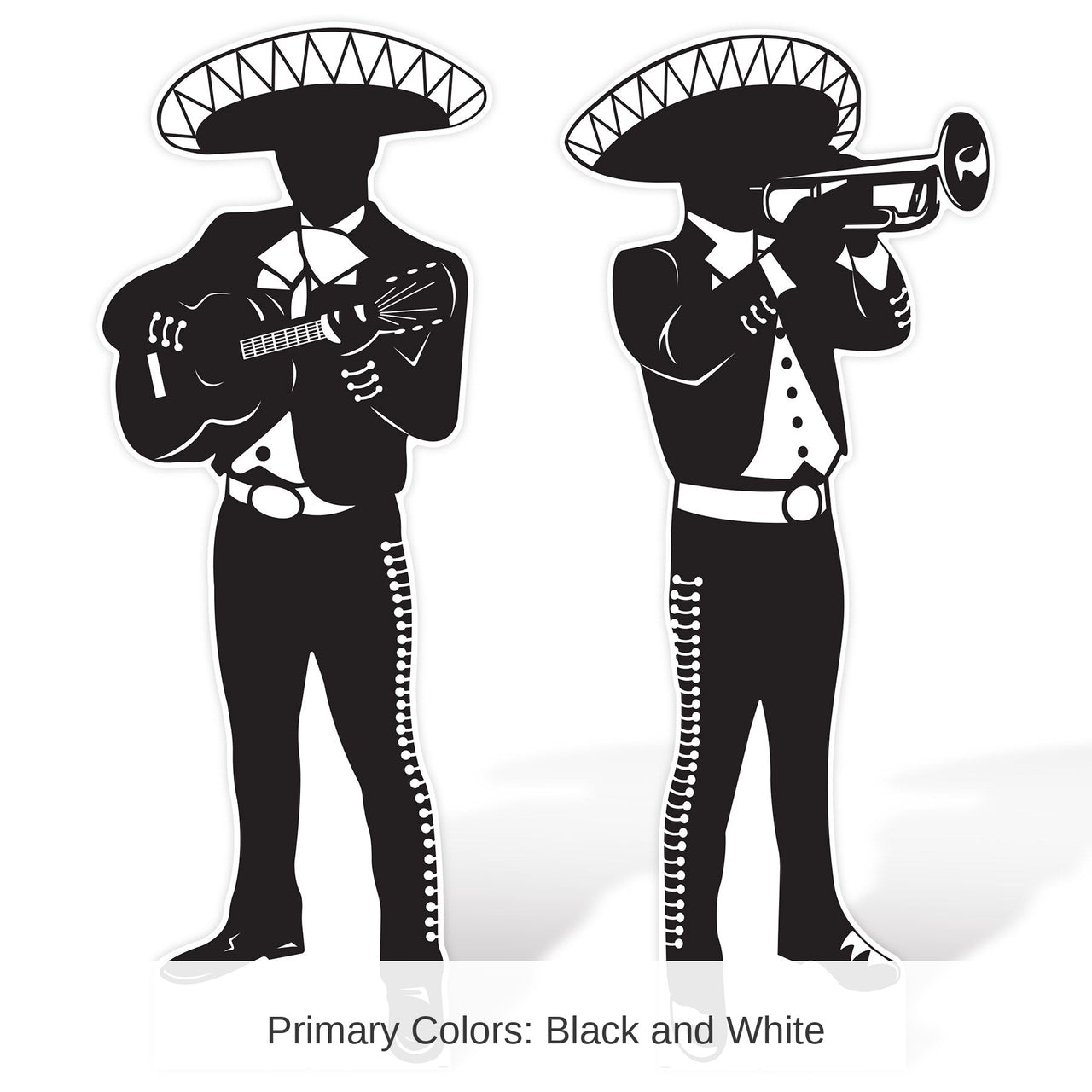 8 Pack Bulk Mariachi Silhouette Stand-Ups