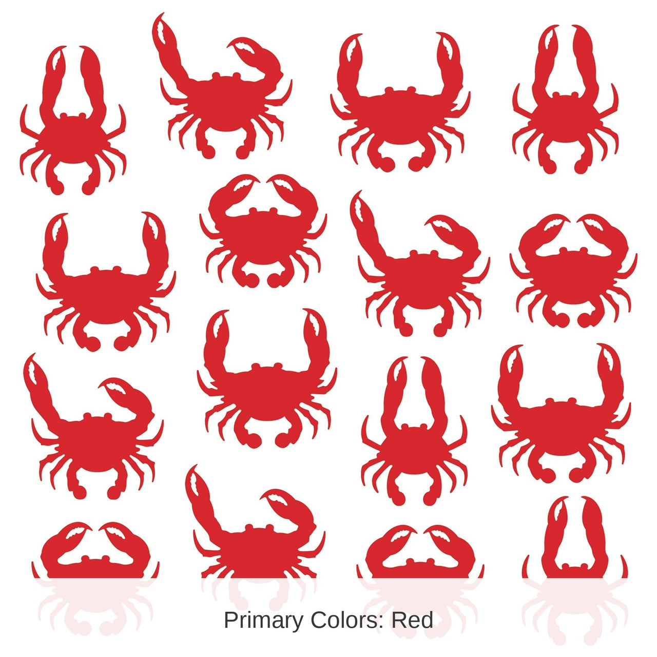 192 Pack Bulk Crab Cutout Decorations