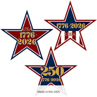 240 Pack Bulk Semiquincentennial Mini Star Cutouts 5.5 inch