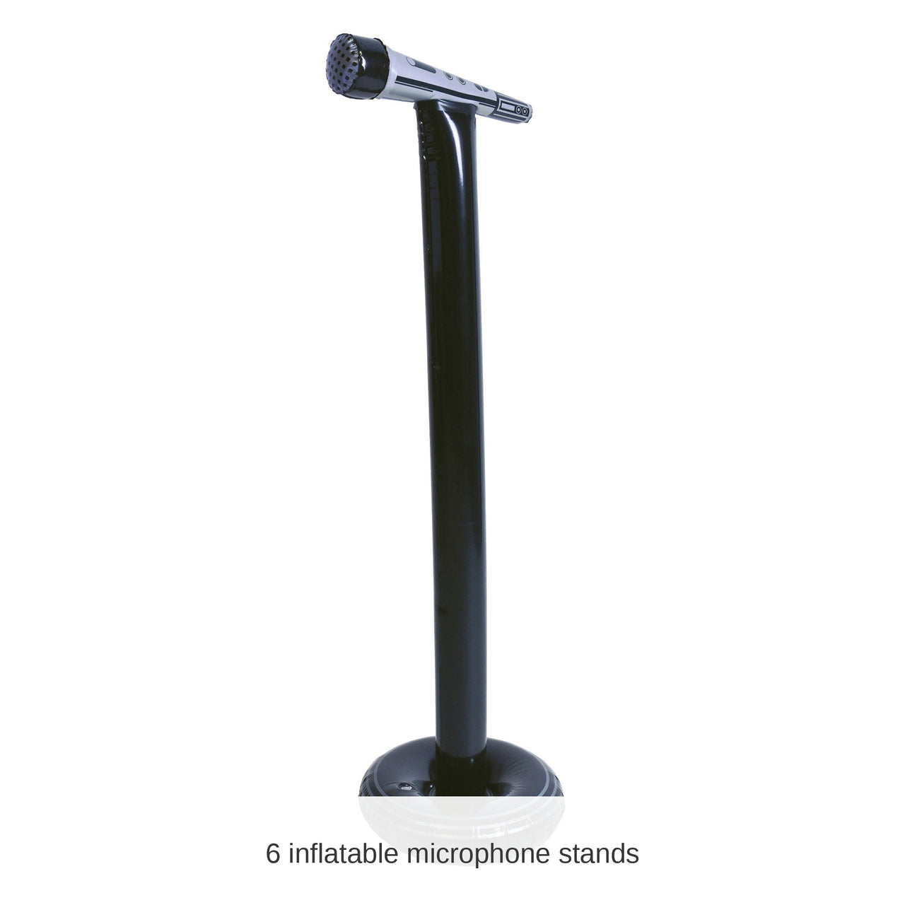 6 Pack Bulk Inflatable Microphone Stand 3 ft 11 inch Music Prop