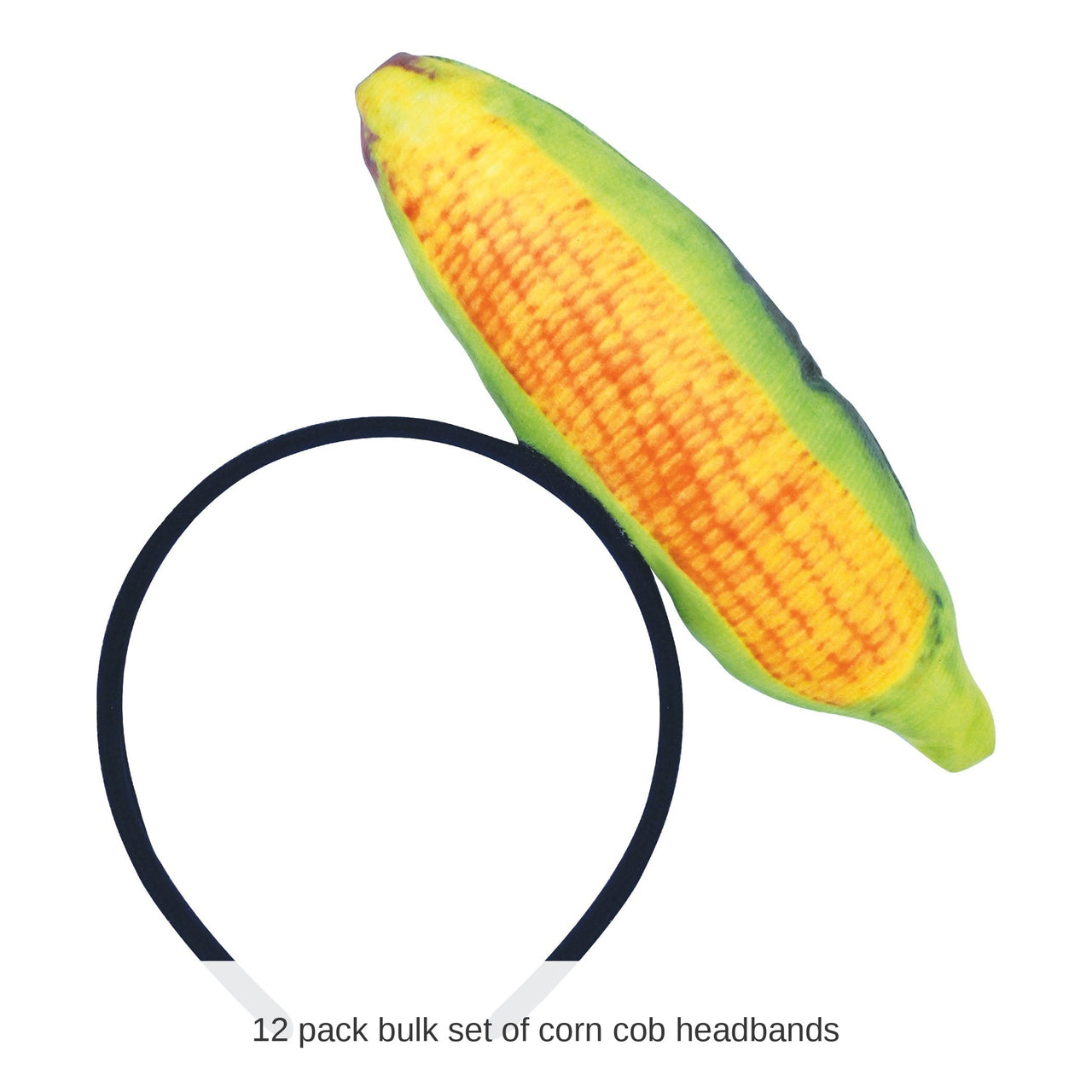 12 Pack Bulk Fun Corn Cob Headband Farm & Fall