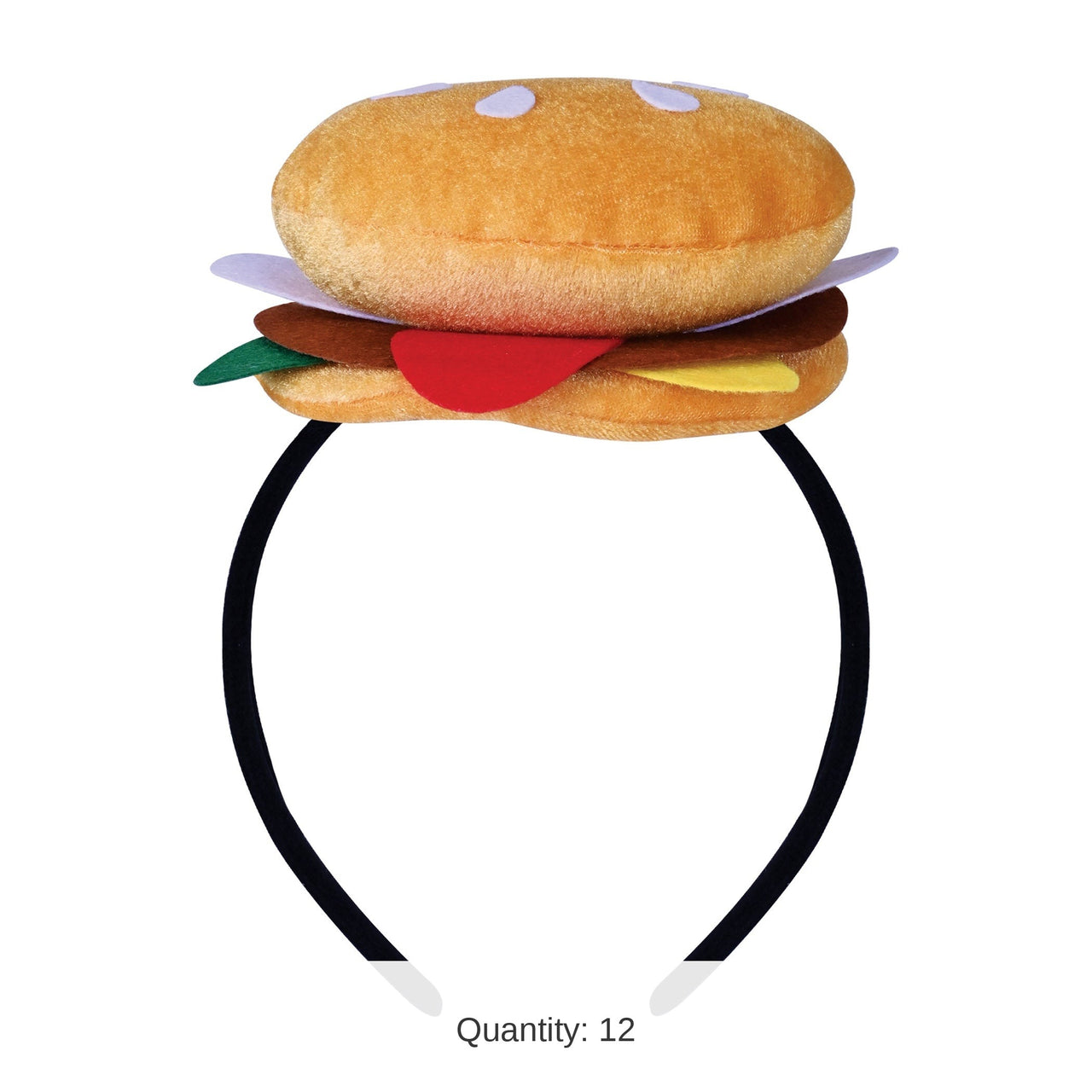 12 Pack Bulk Fun Hamburger Headband Perfect for Parties!