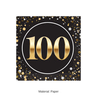 192 Pack Bulk 100th Birthday Beverage Napkins 2-Ply
