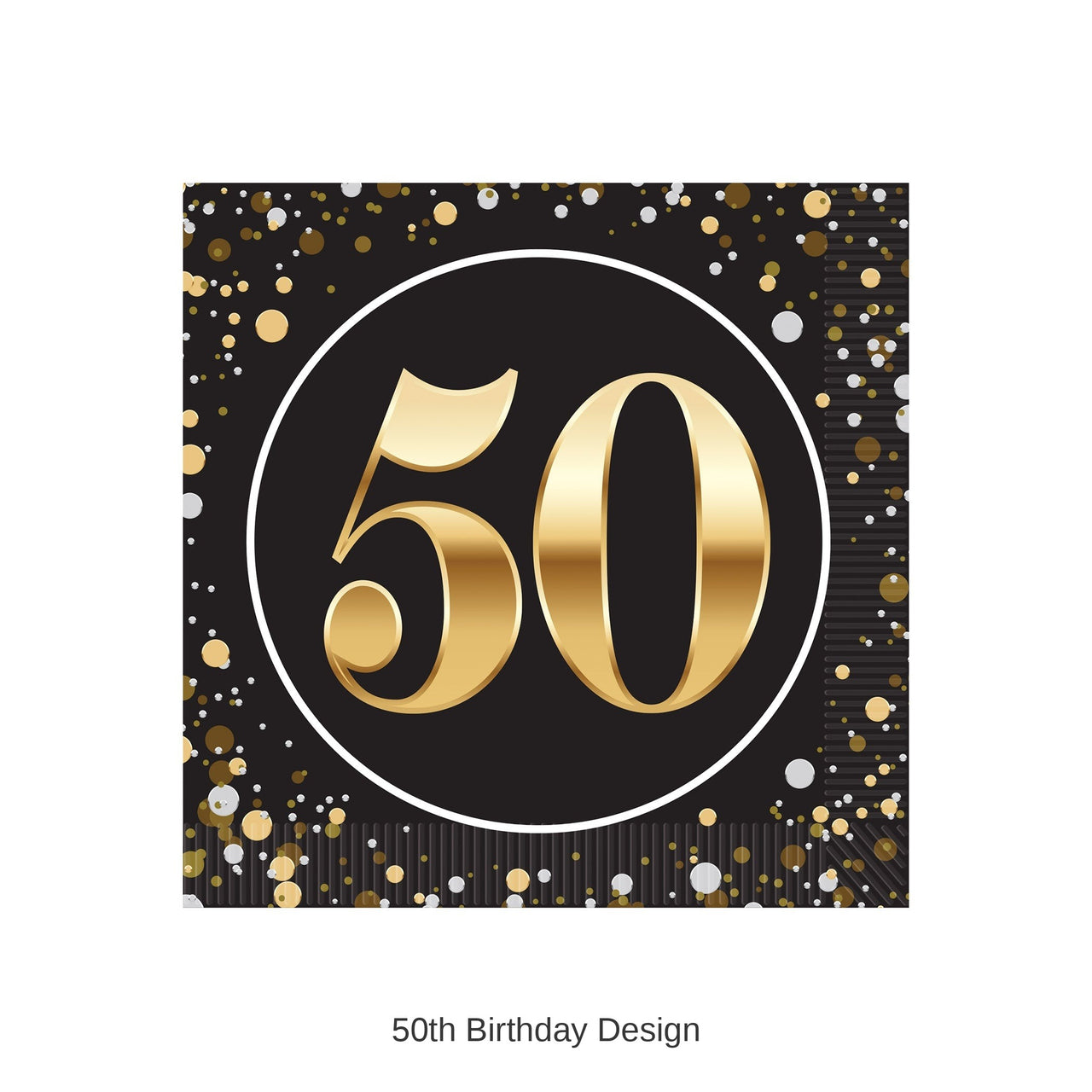 192 Pack Bulk 50th Birthday Beverage Napkins 2-Ply Party Napkins