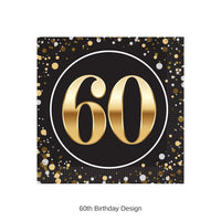 192 Pack Bulk 60th Birthday 2-Ply Beverage Napkins Party Supplies