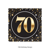 192 Pack Bulk 70th Birthday 2-Ply Beverage Napkins