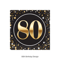 192 Pack Bulk 80th Birthday 2-Ply Beverage Napkins