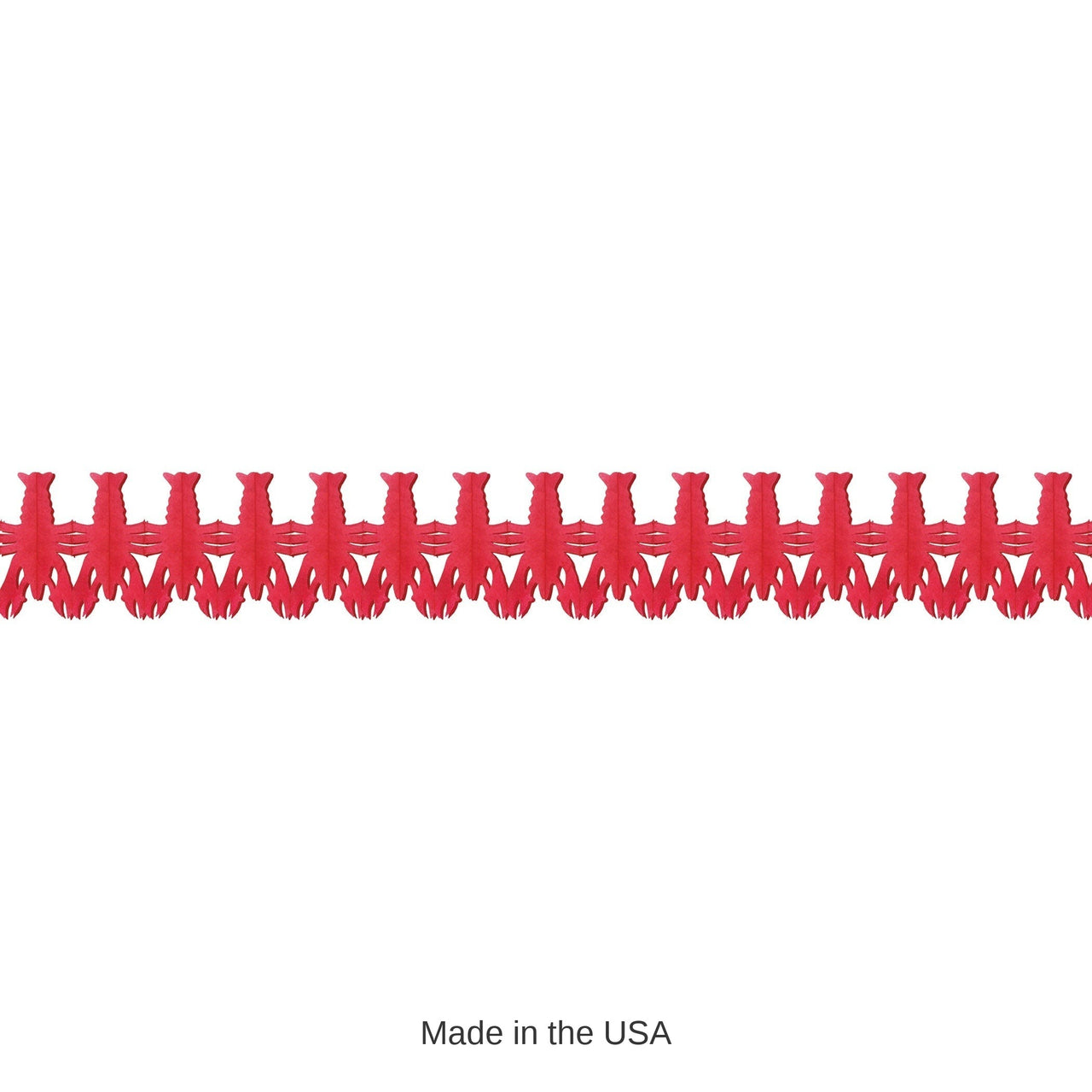 12 Pack Bulk Festive Lobster Garland 9 inch x 14ft Luau & Nautical Decor