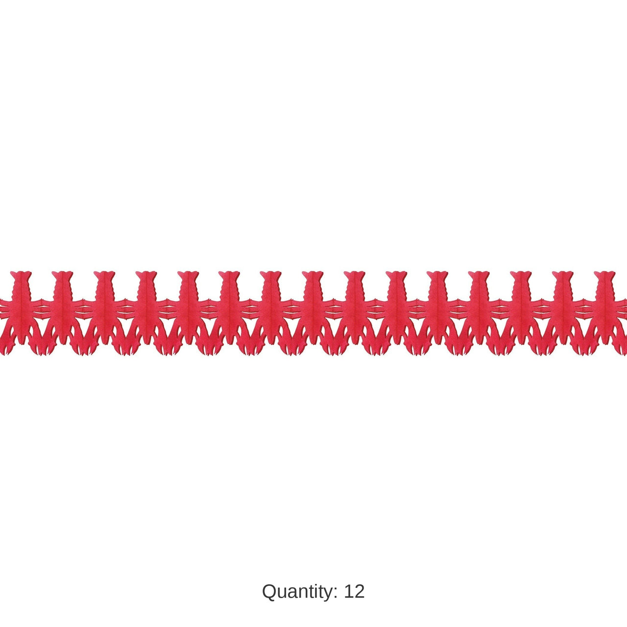 12 Pack Bulk Festive Lobster Garland 9 inch x 14ft Luau & Nautical Decor