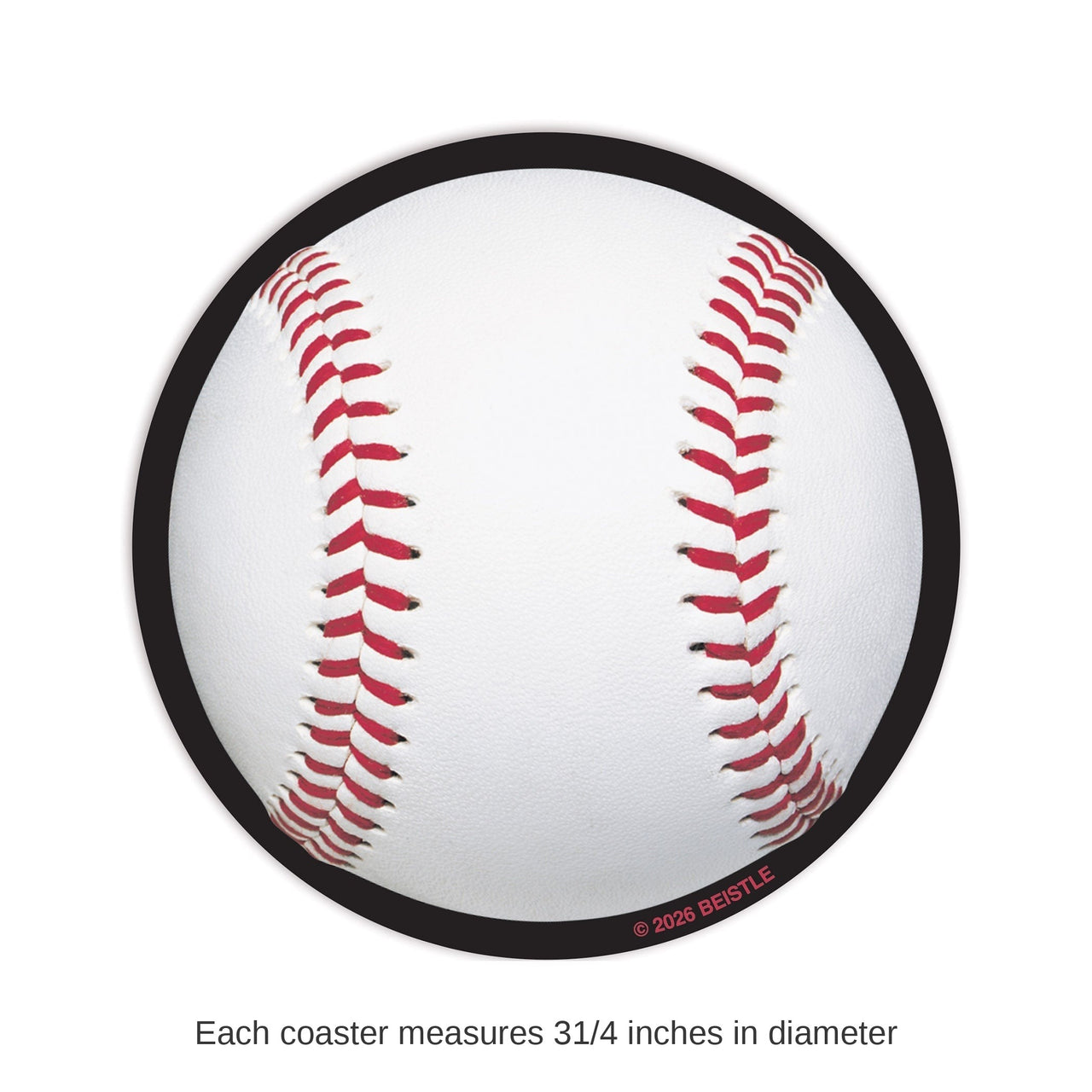 96 Pack Bulk Baseball Coasters Sports Party Tableware