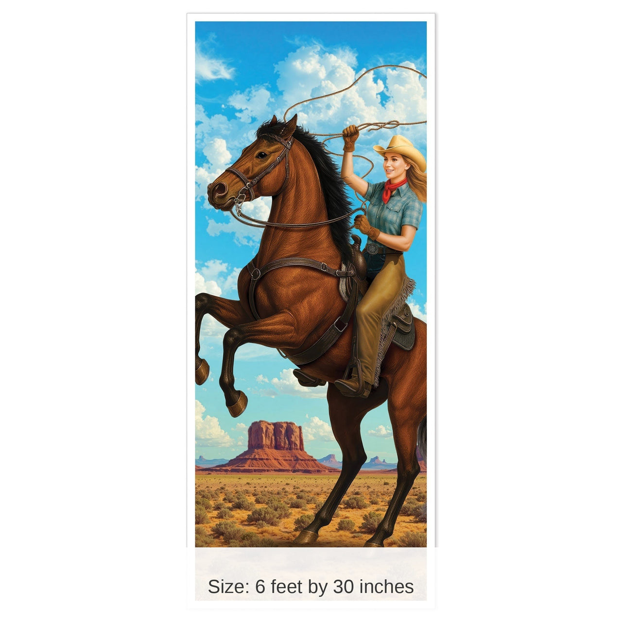 12 Pack Bulk Cowgirl All-Weather Door Cover Western Party Decor