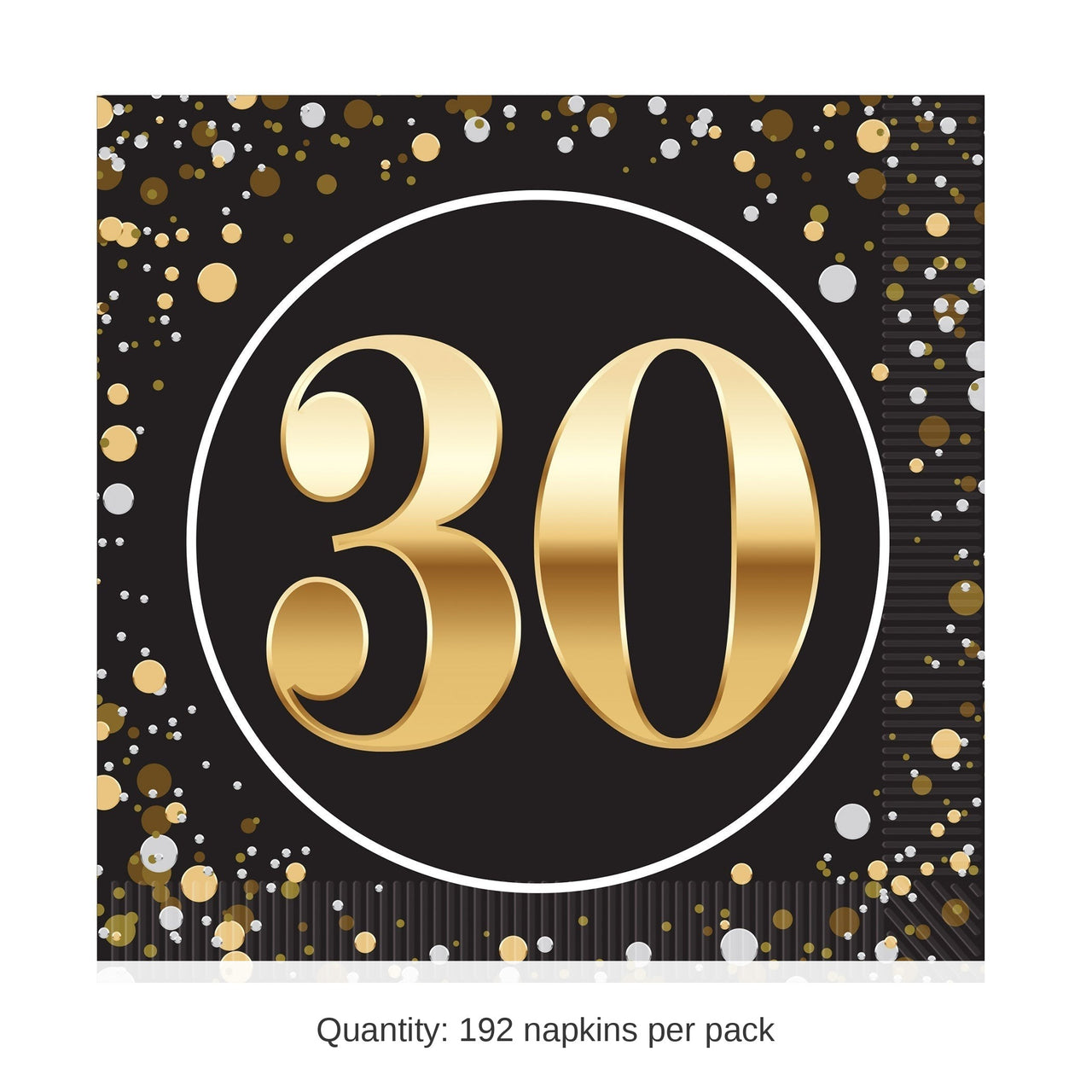 192 Pack Bulk 30th Birthday Luncheon Napkins 2-Ply