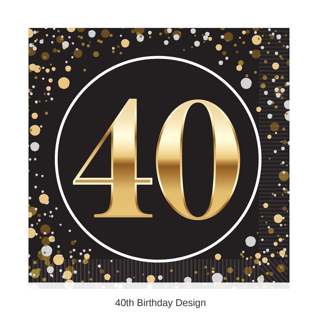 192 Pack Bulk 40th Birthday Luncheon Napkins 2-Ply