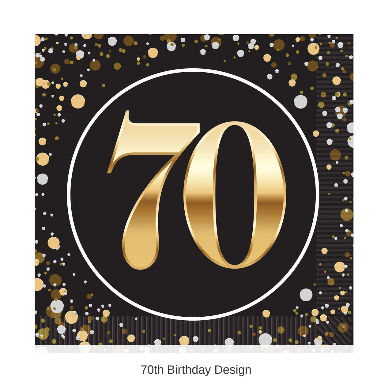 192 Pack Bulk 70th Birthday Luncheon Napkins 2-Ply Party Supplies