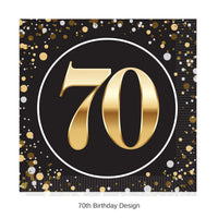 192 Pack Bulk 70th Birthday Luncheon Napkins 2-Ply Party Supplies