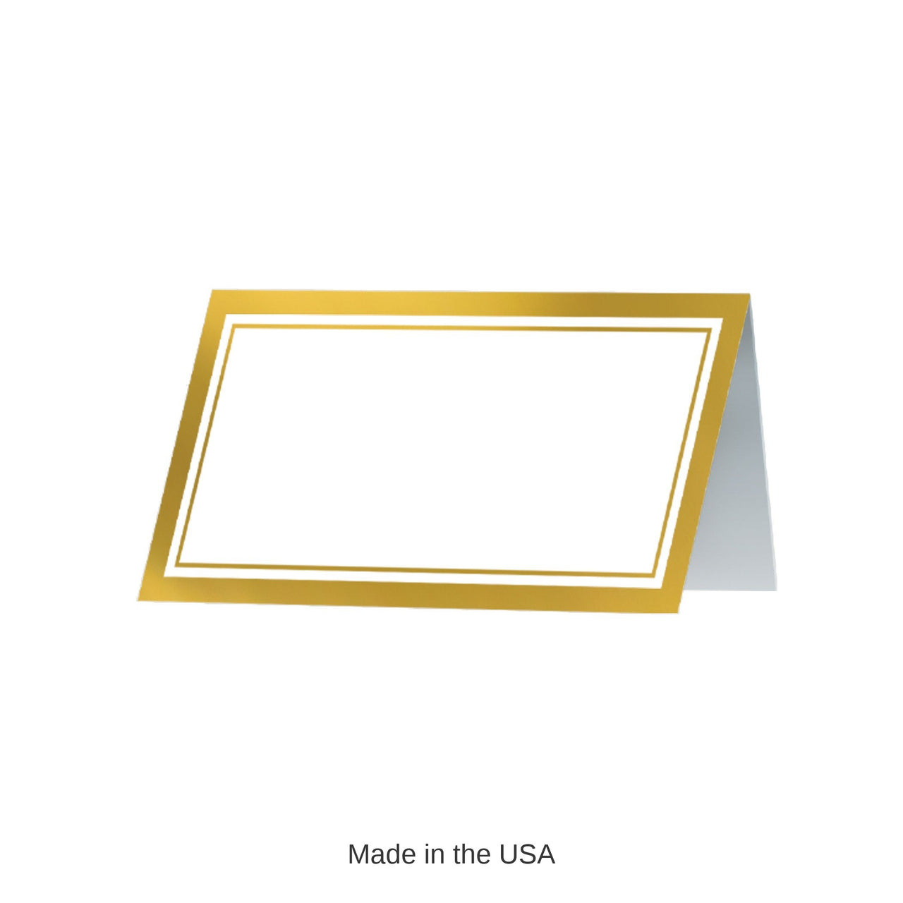 60 Pack Bulk Elegant White & Gold Border Place Cards