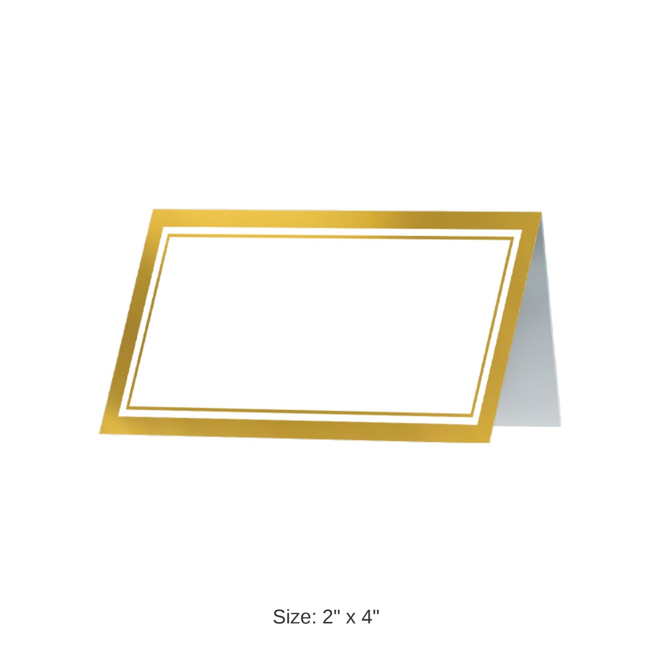 60 Pack Bulk Elegant White & Gold Border Place Cards