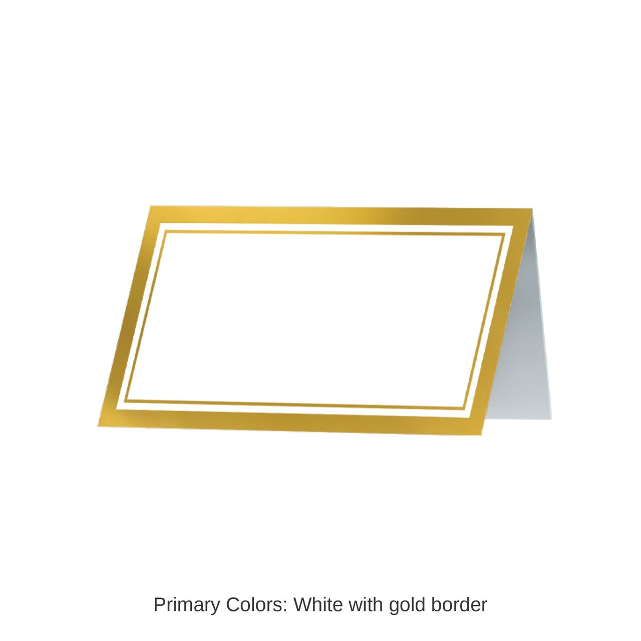 60 Pack Bulk Elegant White & Gold Border Place Cards