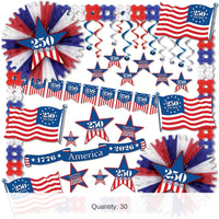 Semiquincentennial Patriotic Decorating Kit 30 Pieces