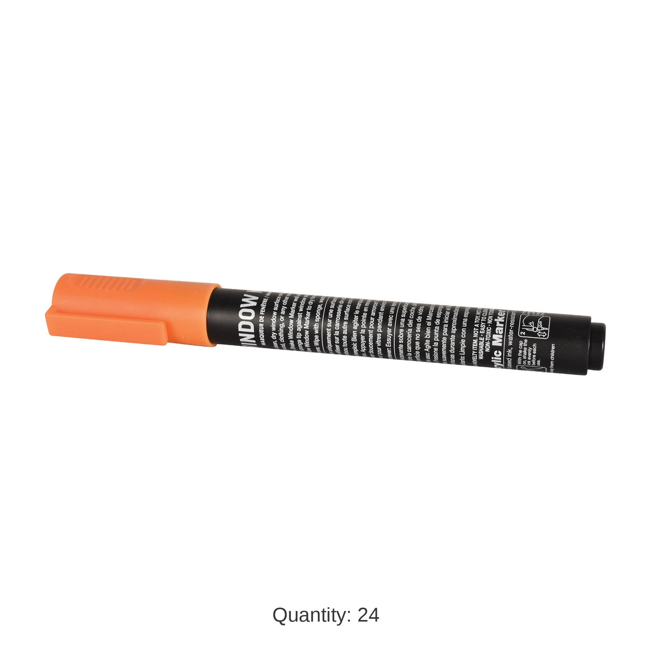 24 Pack Bulk Orange Window Marker Washable & Non-Toxic for Spirit & School