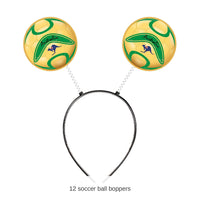 12 Pack Bulk Soccer Ball Boppers Headband Australia Theme