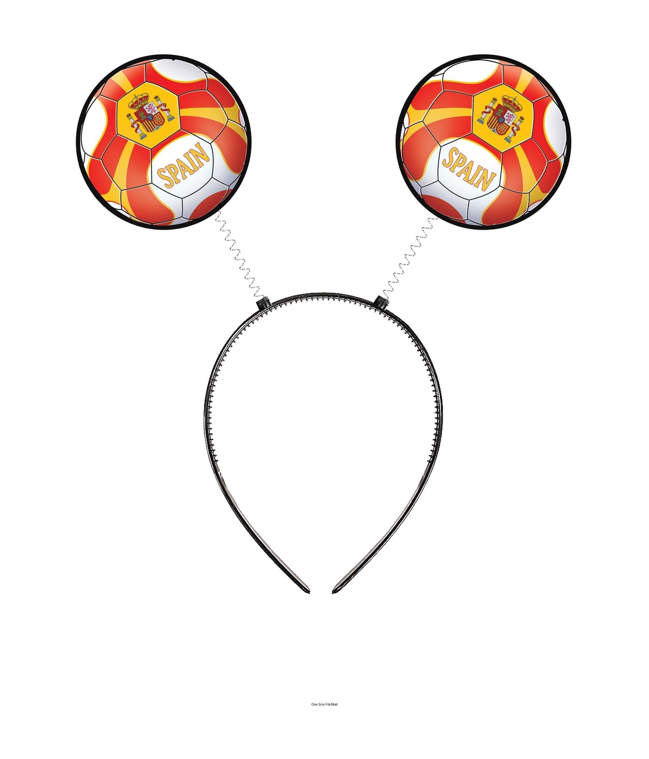 12 Pack Bulk Spain Flag Boppers Headband Soccer & Sports Fan Accessory