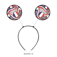 12 Pack Bulk France Boppers Headband Soccer & Sports Theme Accessory