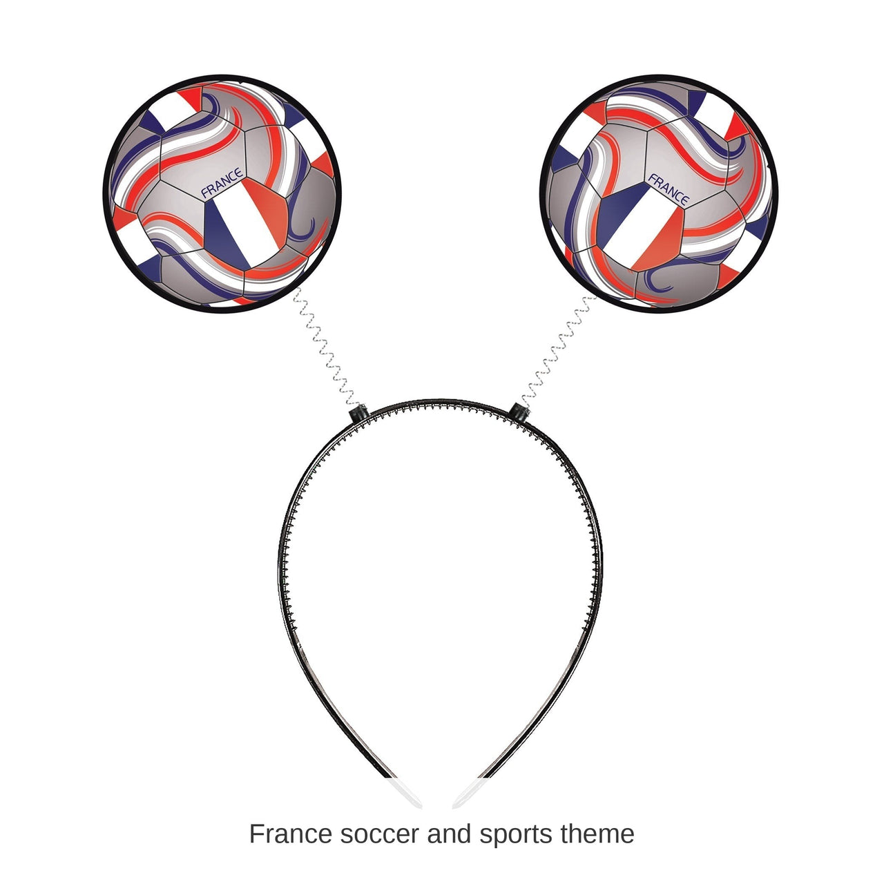 12 Pack Bulk France Boppers Headband Soccer & Sports Theme Accessory