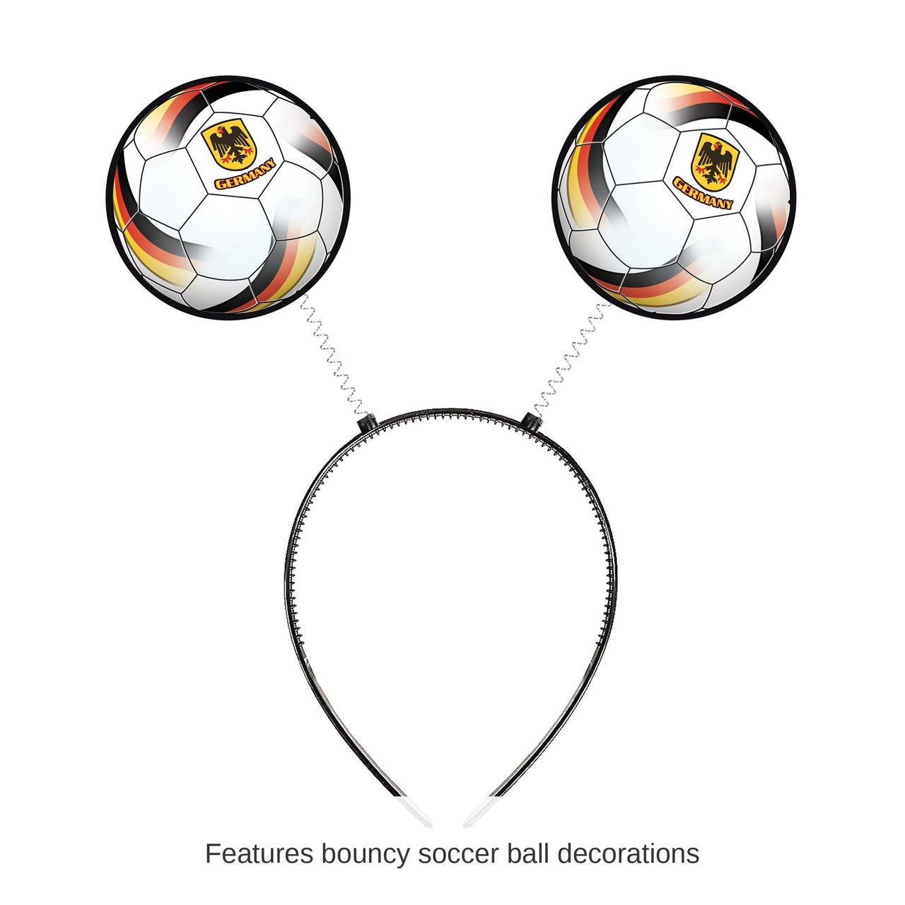12 Pack Bulk Germany Soccer Boppers Headband Sports Fan Accessory