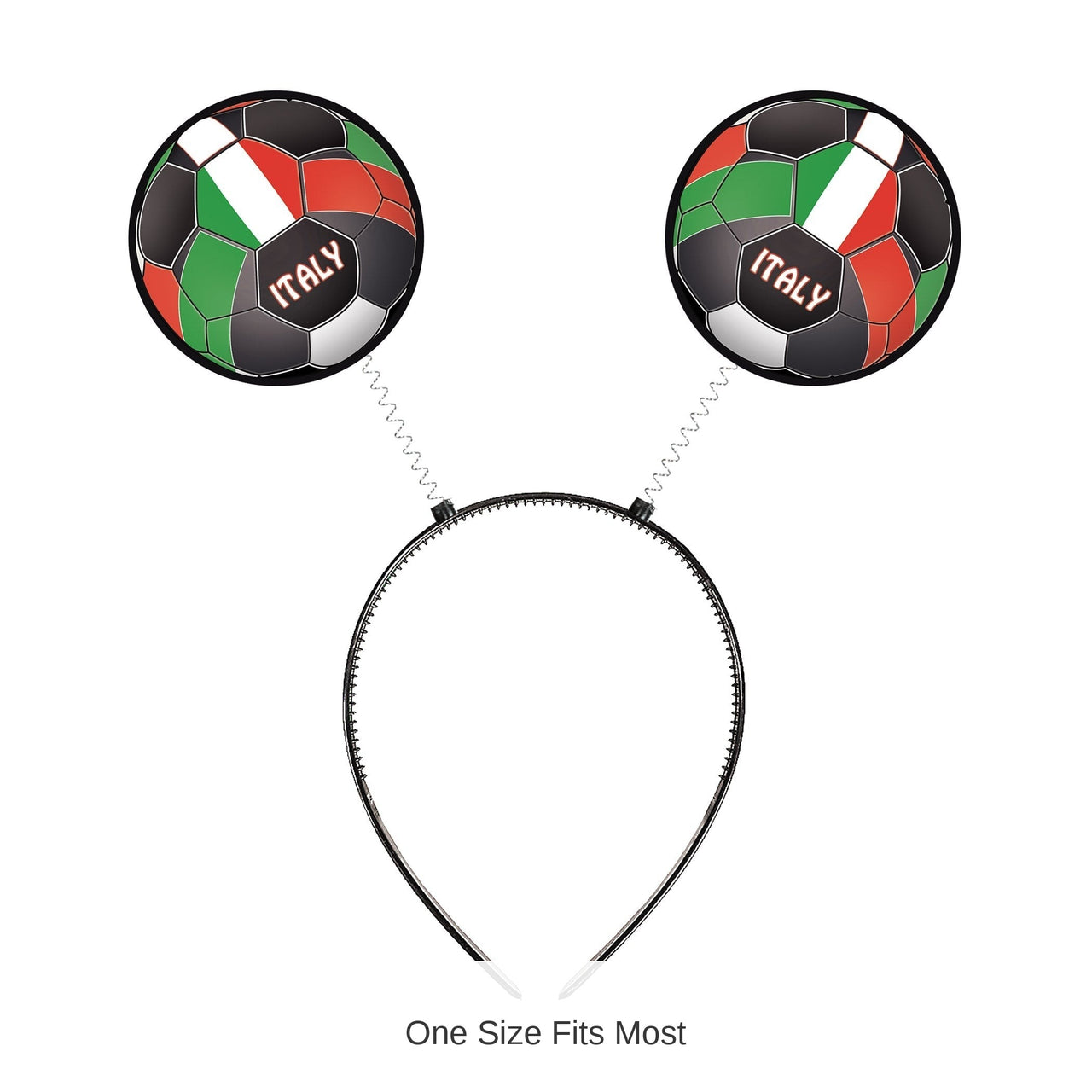 12 Pack Bulk Italy Flag Boppers Headband Soccer & Sports Fan Accessory