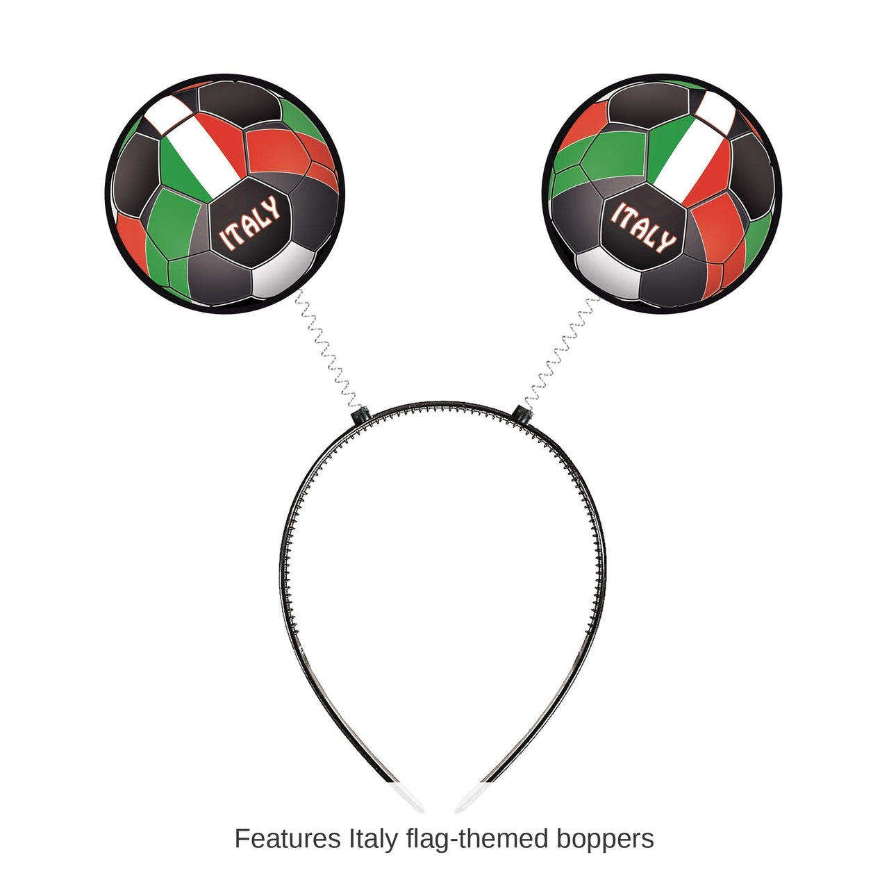 12 Pack Bulk Italy Flag Boppers Headband Soccer & Sports Fan Accessory