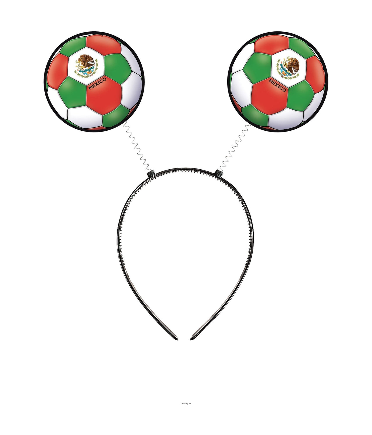 12 Pack Bulk Mexico Boppers Headband Soccer Fan Accessory