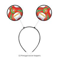 12 Pack Bulk Portugal Soccer Boppers Headband Sports Fan Accessory