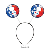 12 Pack Bulk Soccer Ball Boppers Headband USA Sports Fan Accessory