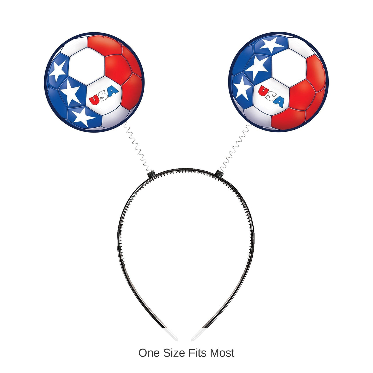 12 Pack Bulk Soccer Ball Boppers Headband USA Sports Fan Accessory