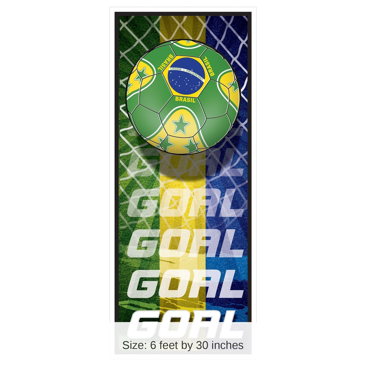 12 Pack Bulk Brasil Soccer Door Cover All-Weather 6ft x 30in