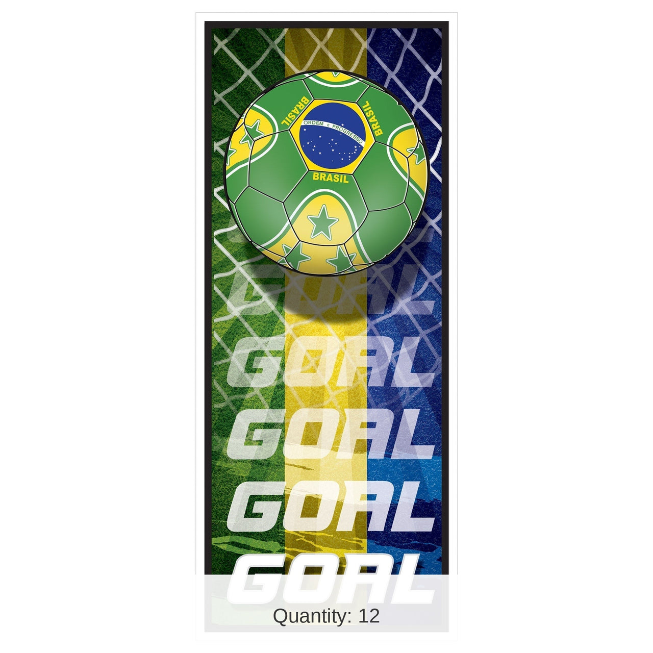 12 Pack Bulk Brasil Soccer Door Cover All-Weather 6ft x 30in