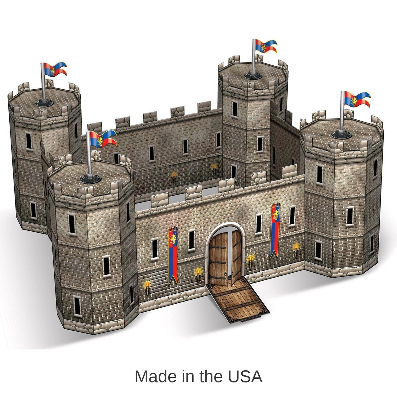12 Pack Bulk 3-D Castle Party Centerpiece