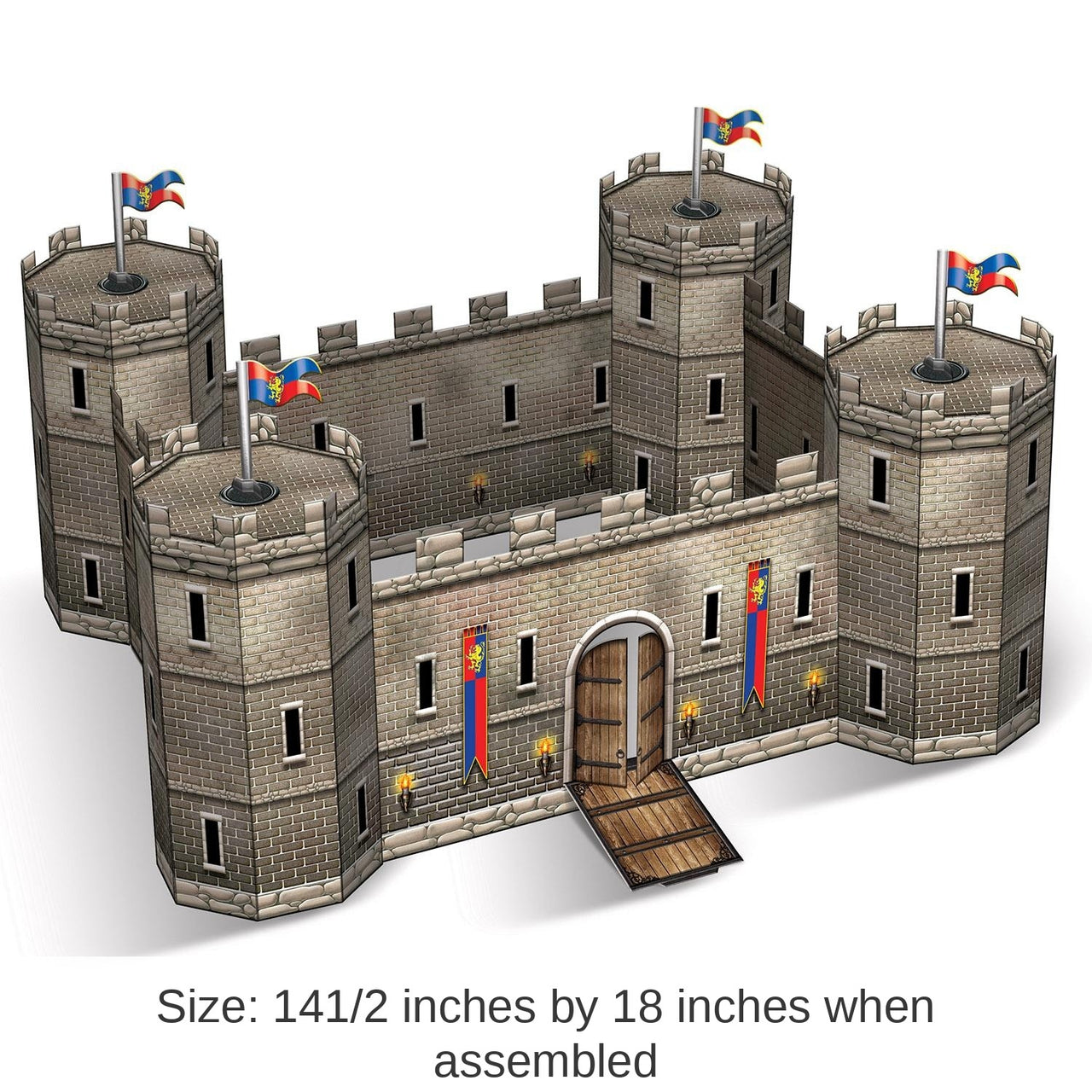 12 Pack Bulk 3-D Castle Party Centerpiece